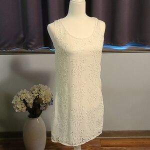 Want and Need Sleeveless Eyelet Dress - Size Small